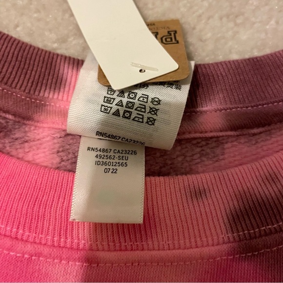 Vs pink glitter shine tie dye sweatshirt oversized small NWT - Picture 9 of 9